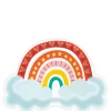 Retro Rainbow-Shaped Dessert Plates, 9in x 6.5in, 8ct