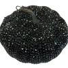 Rhinestone Black Plastic Pumpkin, 7.3in x 5.2in