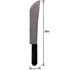 Rhinestone Butcher Knife Prop, 26in