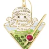 Rhinestone Mummy in a Martini Drop Earrings