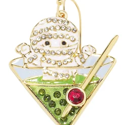 Rhinestone Mummy in a Martini Drop Earrings