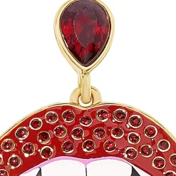 Rhinestone Red Blood Drip Lip Earrings