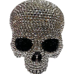Rhinestone Skull Decoration, 7in x 5in