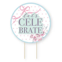 Ribbon and Rose Cake Topper
