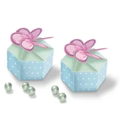 Ribbon and Rose Favor Boxes, 8ct