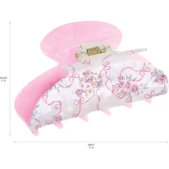 Ribbon and Rose Hair Clip