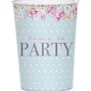 Ribbon and Rose Plastic Favor Cup, 16oz