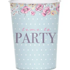 Ribbon and Rose Plastic Favor Cup, 16oz