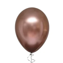 Rose Copper Metallic Chrome Satin Luxe Latex Balloon, Assorted Options