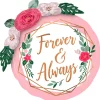 Rose Gold Geometric Floral Garland Forever & Always Foil Balloon, 36in