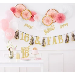Rose Gold & Pink Sweet 16 Lunch Napkins 16ct