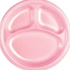 Rose Plastic Divided Dinner Plates 20ct