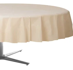 Round Plastic Table Cover, 84in, Assorted Colors