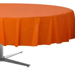 Round Plastic Table Cover, 84in, Assorted Colors