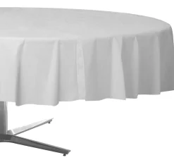 Round Plastic Table Cover, 84in, Assorted Colors