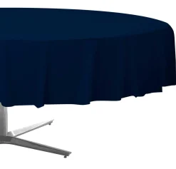 Round Plastic Table Cover, 84in, Assorted Colors
