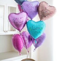 Satin Heart Balloon, 17in, Assorted Colors