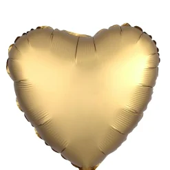 Satin Heart Balloon, 17in, Assorted Colors