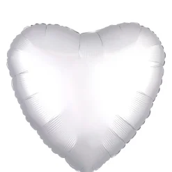 Satin Heart Balloon, 17in, Assorted Colors