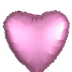 Satin Heart Balloon, 17in, Assorted Colors