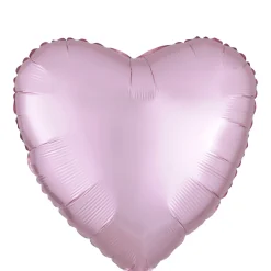 Satin Heart Balloon, 17in, Assorted Colors