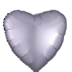 Satin Heart Balloon, 17in, Assorted Colors