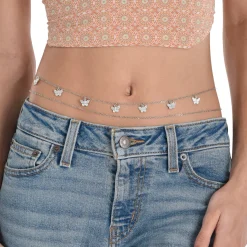 90s Butterfly Metal Belly Chain