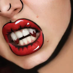 Scarecrow™ Classic Deluxe Blood Tip Vampire Fang Set, 18mm, 2pc