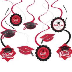 School Pride Swirl Decorations, 12pc, Assorted Colors