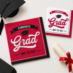 School Spirit Paper Beverage Napkins, 16ct, Assorted Options, Assorted Colors