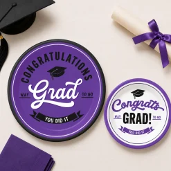 School Spirit Paper Plates, 8ct, Assorted Colors
