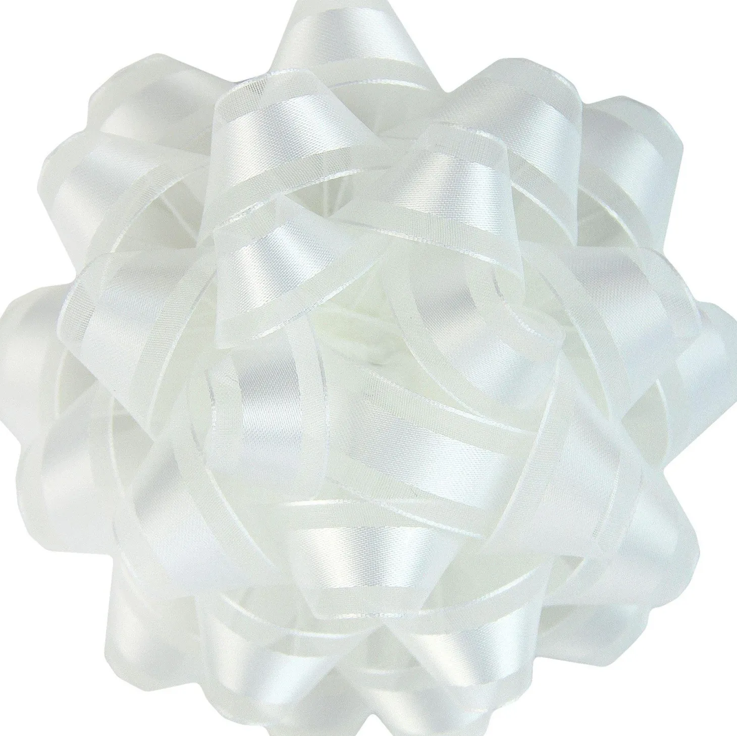 Sheer White Ribbon Gift Bow