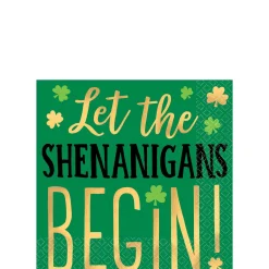 Shenanigans St. Patrick's Day Beverage Napkins 16ct