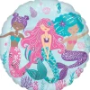 Shimmering Mermaid Round Foil Balloon, 18in