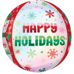 Shimmering Snowman Orbz® Foil Balloon, 15in
