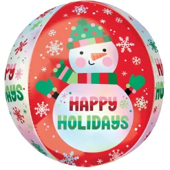 Shimmering Snowman Orbz® Foil Balloon, 15in