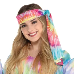 60s Hippie Tie-Dye Head Scarf