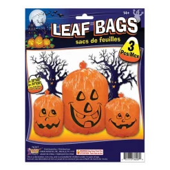Silly Pumpkin Face Fillable Leaf Bags
