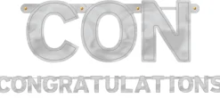 Silver Congratulations Letter Banner