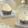 Silver Individual Cupcake Boxes, 20ct
