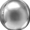Silver Orbz Balloon, 16in