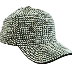 Silver Rhinestone Baseball Cap