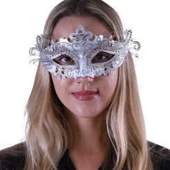 Silver Swan Masquerade Mask