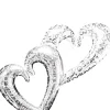 Silver Swirl Double Heart Balloon - Giant 53in x 36in