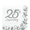 Silver 25th Anniversary Paper Lunch Napkins, 6.5in, 16ct