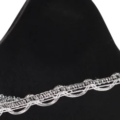 Silver Trim Black Sombrero