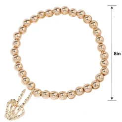 Skeleton, Vampire & Book Bead Charm Bracelets, 3ct