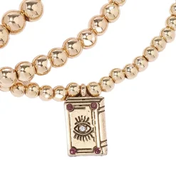 Skeleton, Vampire & Book Bead Charm Bracelets, 3ct