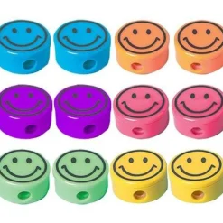 Smiley Face Pencil Sharpeners 12ct – Classroom & Party Favors