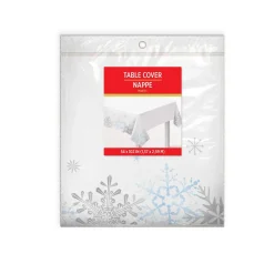 Snowlace Plastic Tablecover, 54 x 102in
